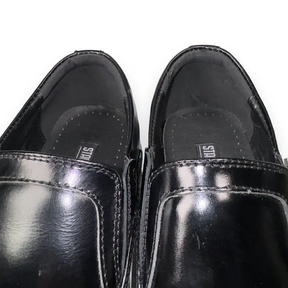 Stacy Adams Felton‎ Square Toe Dress Loafers Black 20113-001 Men's 8M